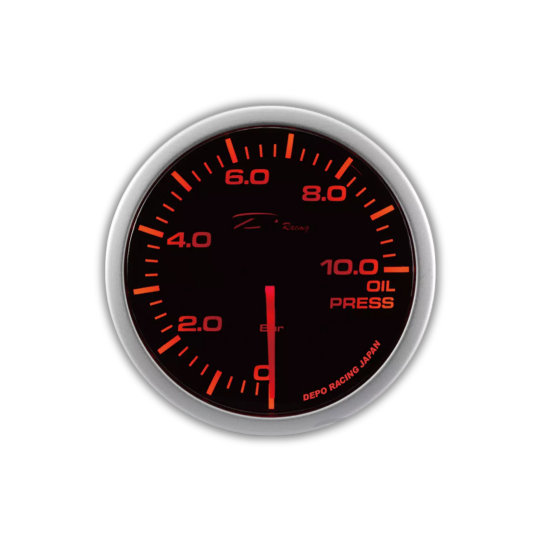 Depo Racing 52mm Oil Pressure Gauge 10 Bar