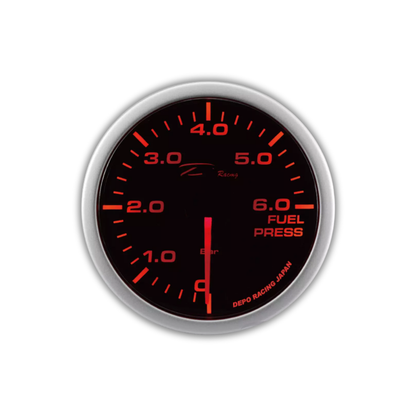 Depo Racing 52mm Fuel Pressure Gauge 6 Bar