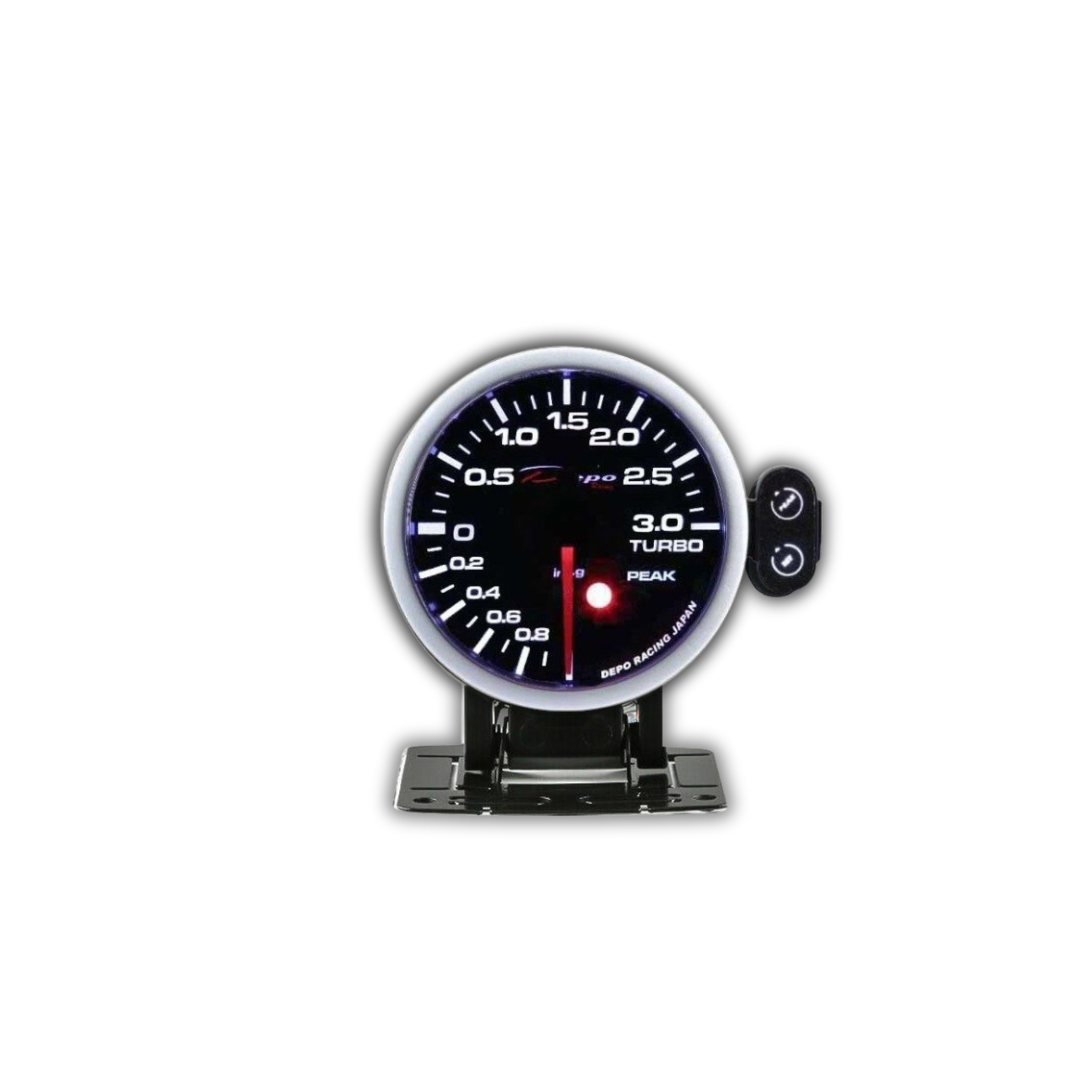 Depo Racing 52mm Led Boost Gauge 3 Bar With Warning And Control Box